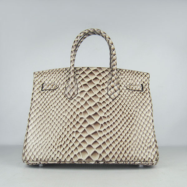 Replica Hermes Birkin 35CM Fish Veins Leather Bag Grey 6088 On Sale